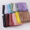 New Chiffon Hijab Solid Color Muslim Long Scarf Malaysia Tudung Bawal Islamcarf with Edge