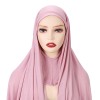 ONE PIECE Instant Wing Hijab Ribbed Jersey Scarves Instant Hijab Fashion Muslim Hijab with Full COVER CAP