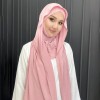 ONE PIECE Instant Wing Hijab Ribbed Jersey Scarves Instant Hijab Fashion Muslim Hijab with Full COVER CAP