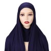 ONE PIECE Instant Wing Hijab Ribbed Jersey Scarves Instant Hijab Fashion Muslim Hijab with Full COVER CAP