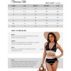 Women High Waisted Bikini Sets Tummy Control Swimsuits Color Block Two Piece Drawstring Bathing Suit