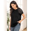 Womens Tshirts Trendy Fashion Tops Lace Short Sleeve Business Tee Shirts Casual Knitted Blouses Summer Outfits 2024