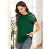 Womens Tshirts Trendy Fashion Tops Lace Short Sleeve Business Tee Shirts Casual Knitted Blouses Summer Outfits 2024