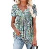 Women's Short Sleeve Shirts Floral Summer Tops Loose Fit for Leggings