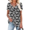 Women's Short Sleeve Shirts Floral Summer Tops Loose Fit for Leggings