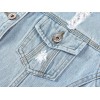 Womens Denim Jackets Distressed Ripped Long Sleeve Jean Jacket Coats