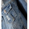 Womens Denim Jackets Distressed Ripped Long Sleeve Jean Jacket Coats