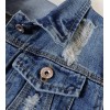 Womens Denim Jackets Distressed Ripped Long Sleeve Jean Jacket Coats