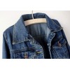 LifeShe Women's Casual Detachable Hoodie Denim Jacket