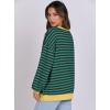 ANRABESS Women Striped Oversized Sweatshirt Long Sleeve Crewneck Hoodies Shirts 2024 Fall Pullover Top Trendy Preppy Clothes